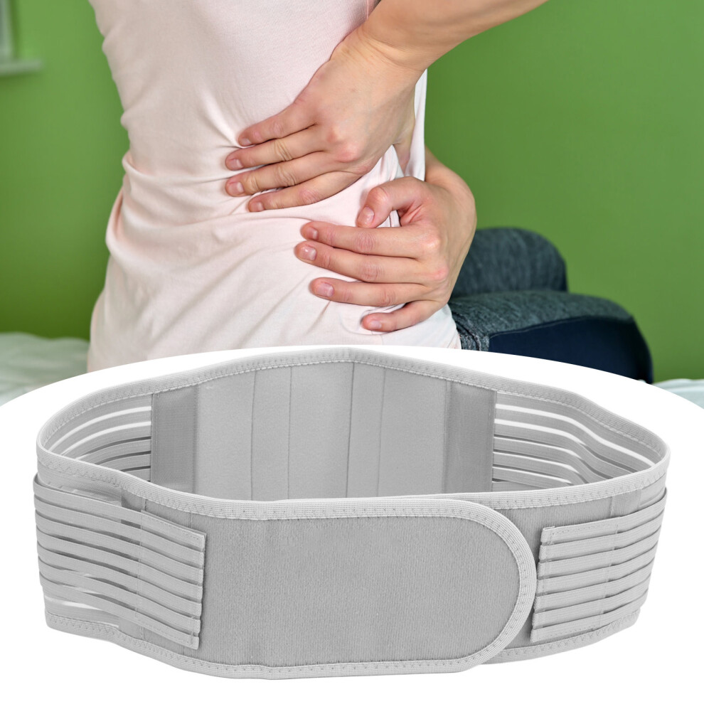 Breathable Ergonomic Lumbar Support Belt, Steel Mesh, Adjustable Waist