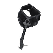 Bogenschießen Compoundbogen Auslösehilfe Auslöser Armschutz Aluminium Leder Schwarz