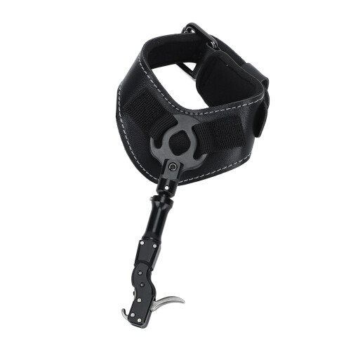 Adjustable 360 Compound Bow Release Aid with Soft Wristband Black