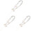 3Stk Handy Wrist Lanyard Acryl Perlen Beige Beaded Phone Strap 4