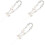 3Stk Handy Wrist Lanyard Acryl Perlen Beige Beaded Phone Strap 5