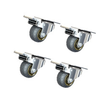4Pcs 3inch Universals Soft Rubber Wheel for-3 inch brake