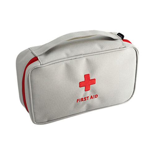 First Aid Storage Bag Reinforced Oxford Fabric For-Gray