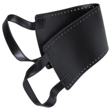 Handmade Crochet Bag Supplies PU Leather Bag Bottom-Retro black