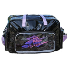 Spacious Water Resistant Fitness Bag PVC-Cool pink purple