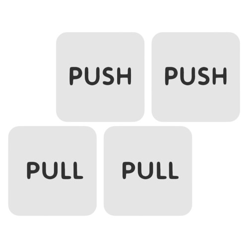 6Paare Acryl Push Pull Türaufkleber Weiß Für Büro Geschäft