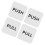 6Paare Acryl Push Pull Türaufkleber Weiß Für Büro Geschäft 3