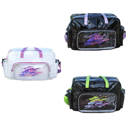 Large Capacity Water Resistant Training Bag-Bright white violet 1