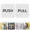 6Paare Acryl Push Pull Türaufkleber Weiß Für Büro Geschäft 11