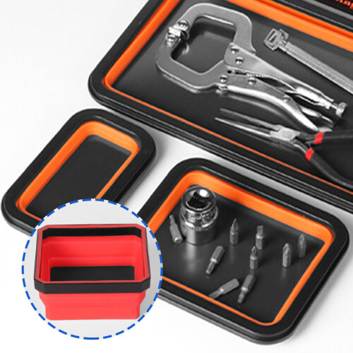 Professional Grade Silicone Magnetic Tool Tray-Orange suit 2