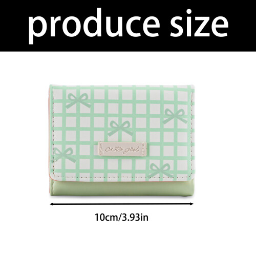 Short PU Leather Wallet Striped Detailing Decorative-Light pink 2