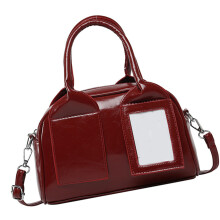 Fashionable Casual Crossbody Bag With Adjustable Strap-Red