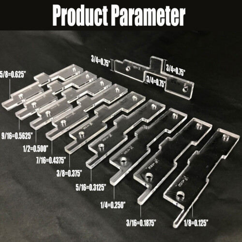 Precisions Woodworking Acrylic Router Setup Block 10Pcs For 2