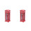 2St Rood Mini Telefooncel Beeldje Voor Bureaublad Decor 8