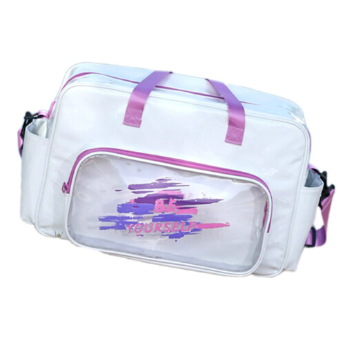 Large Capacity Water Resistant Training Bag-Bright white violet