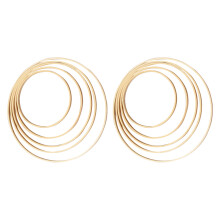20Stk Macrame Ring Aus Holz Beige Für DIY Und Girlanden