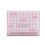 Short PU Leather Wallet Striped Detailing Decorative-Light pink 1