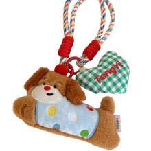 Porte-clés lapin en peluche doux, chiot, poupée de dessin-C