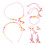 4Sets Roze Plastik Sieraden Set Voor Comfortabel Schoon 3