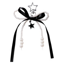 Star Keychain Bag Charm Hangings Ornaments-Silver edge