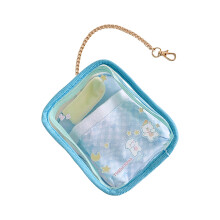 Cartoon PVC Transparent Storage Bag For Kids Lightweight-Blue