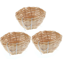 3St Bamboe Hanger Khaki Nest Huisdieren