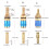 2PCS M6/M 8/M10 Brass Rapid Disconnects Couplers for-    C 3