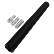 2St Zwarte Compacte Universele Auto Antenne Abs+metaal Voor