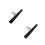 2St Zwarte Compacte Universele Auto Antenne Abs+metaal Voor 8