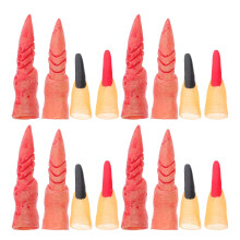 90St Halloween Cosplay Siliconen Nagels Kleurrijk En Makkelijk