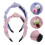 4St Gedraaide Polyester Hoofdband Met Parelversiering En Pasvorm 11