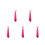 5St Sprankelende Polyester Stropdas in Roze 6