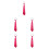 5St Sprankelende Polyester Stropdas in Roze 8
