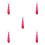 5St Sprankelende Polyester Stropdas in Roze 4