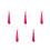 5St Sprankelende Polyester Stropdas in Roze 5
