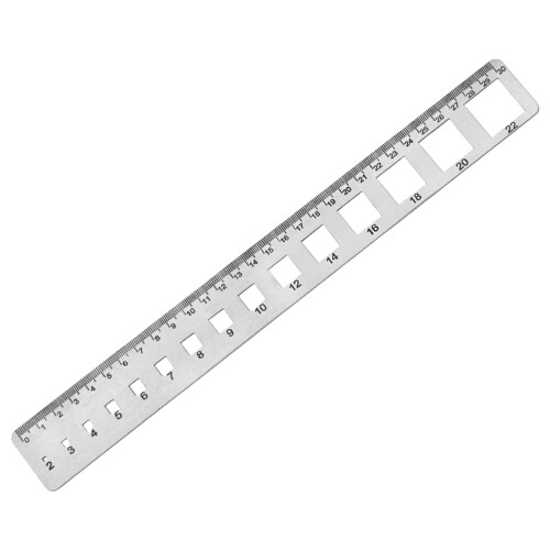 Sturdy Steel Scale Ruler Round Square Holes-Square hole