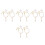 4Paren Paar Modieuze Beige Parel Schoenveters Antislip 4