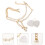 4Paren Paar Modieuze Beige Parel Schoenveters Antislip 11