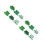 2Sets Grüne Lederohrringe Party Schmuck Leicht 9