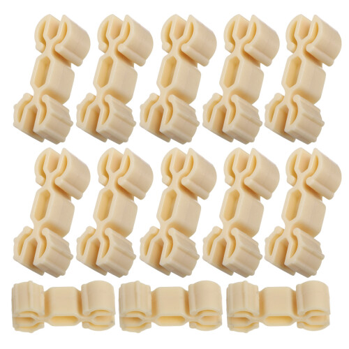 80St Robuuste Plastic Treinspoor Adapter Clips Khaki Kinderspeelgoed