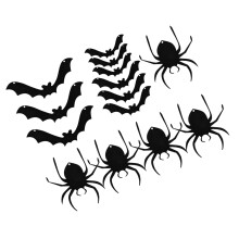 3Sets Halloween Spinnen Fledermaus Hängend Realistisch