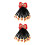 2Stk Rote Ponytail Extensions Mit Perlen Für , Weiches Material 8