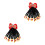 2Stk Rote Ponytail Extensions Mit Perlen Für , Weiches Material 7