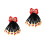 2Stk Rote Ponytail Extensions Mit Perlen Für , Weiches Material 6