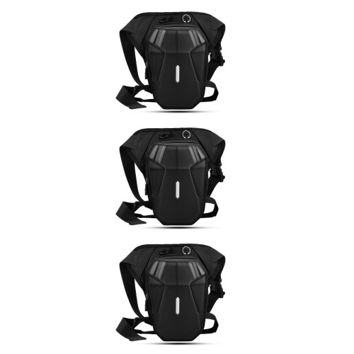 3Stk Multifunktionale Biker Bein Aus Polyester Eva PU Schwarz 2