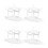4Stk Mini Pavillon Statue Garten Ornament ABS Weiß 7
