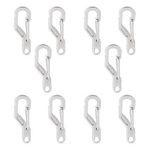20Stk Robuste Metal Karabinerhaken D-Form Für Outdoor &