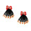 2Stk Rote Ponytail Extensions Mit Perlen Für , Weiches Material 4