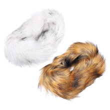 2Stk Kunstfell Stirnband Damen Warmes Winter Kopfband Weiches Material