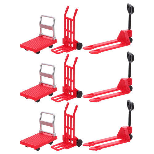 12Sets Gabelstapler Rot Kunststoff Lernspielzeug 2